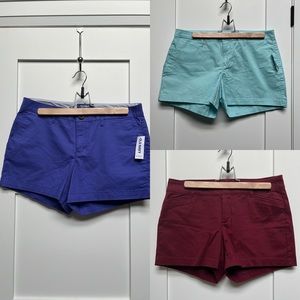 Shorts Trio (purple/aqua/red)